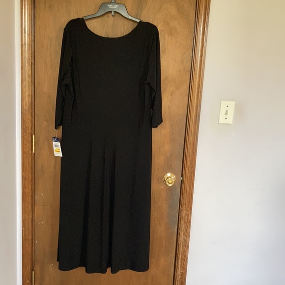 Plus size chaps dress knot front black with stretch party size 18W - Picture 9 of 15